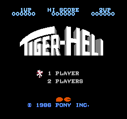 Tiger-Heli (Japan) Title Screen